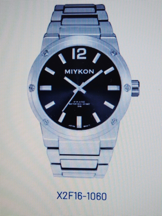 Other - MIYKON Stainless Steel Men's Watch in Black and Silver